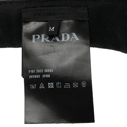Prada Drill Nylon Triangle Logo Embroidered Mens Visor M Black 8 of 9