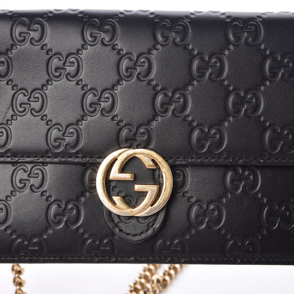 Gucci Guccissima Icon Chain Wallet Black 9 of 9