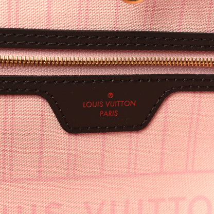 Louis Vuitton Damier Ebene Neo Neverfull MM Rose Ballerine 6 of 8