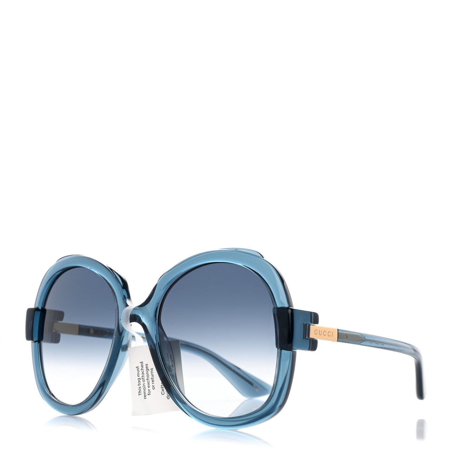 Gucci Acetate Round Sunglasses GG1432S Blue 1 of 9