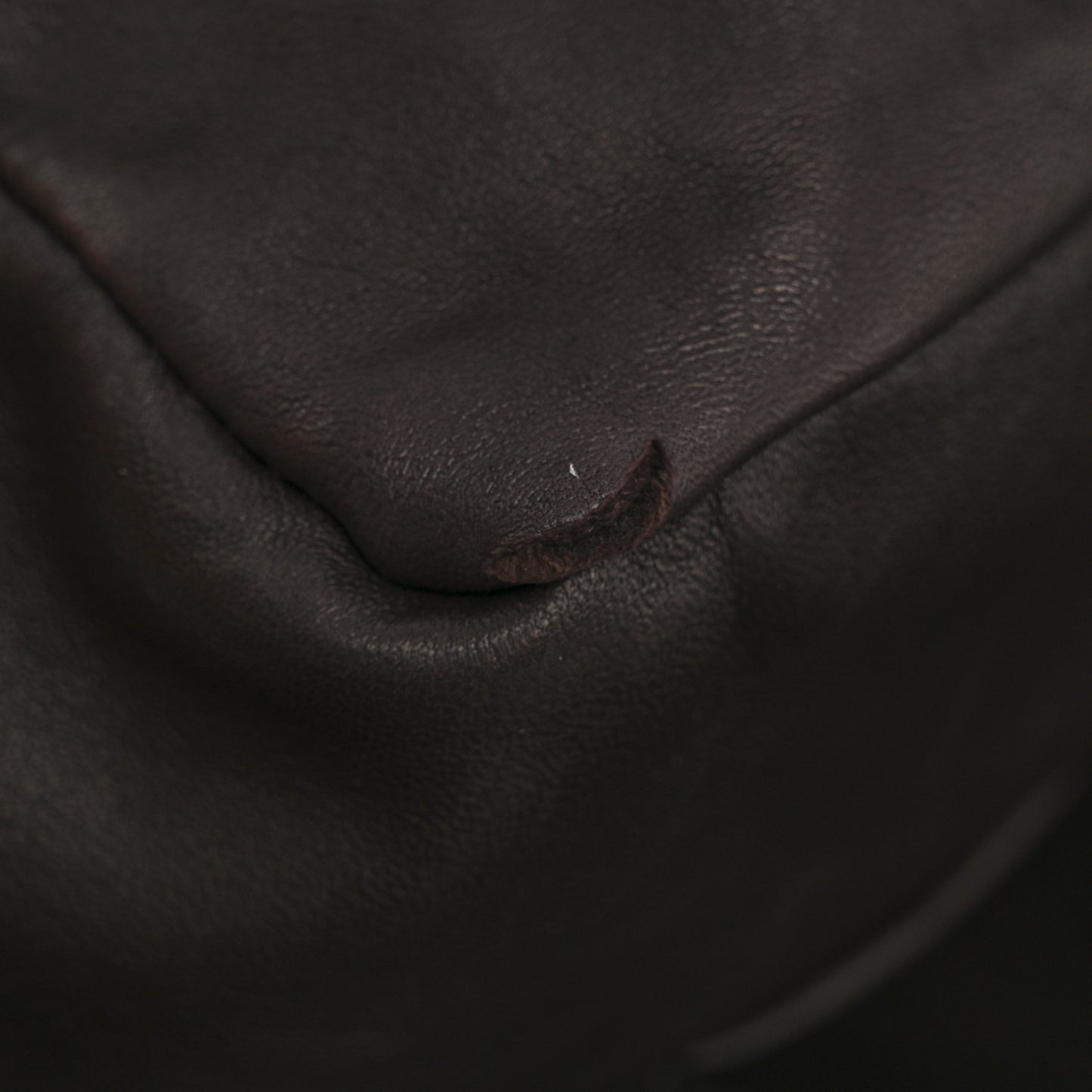 Grained Saddle Calfskin Henri Bag Brunette