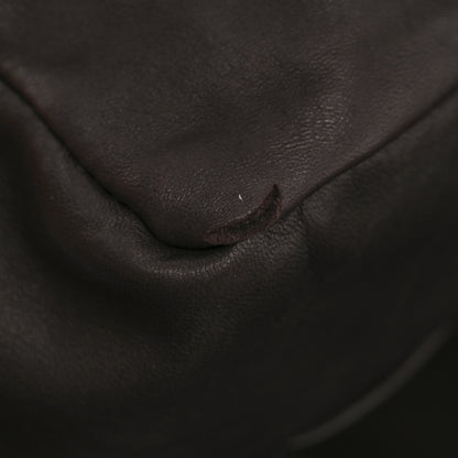 The Row Grained Saddle Calfskin Henri Bag Brunette 10 of 13
