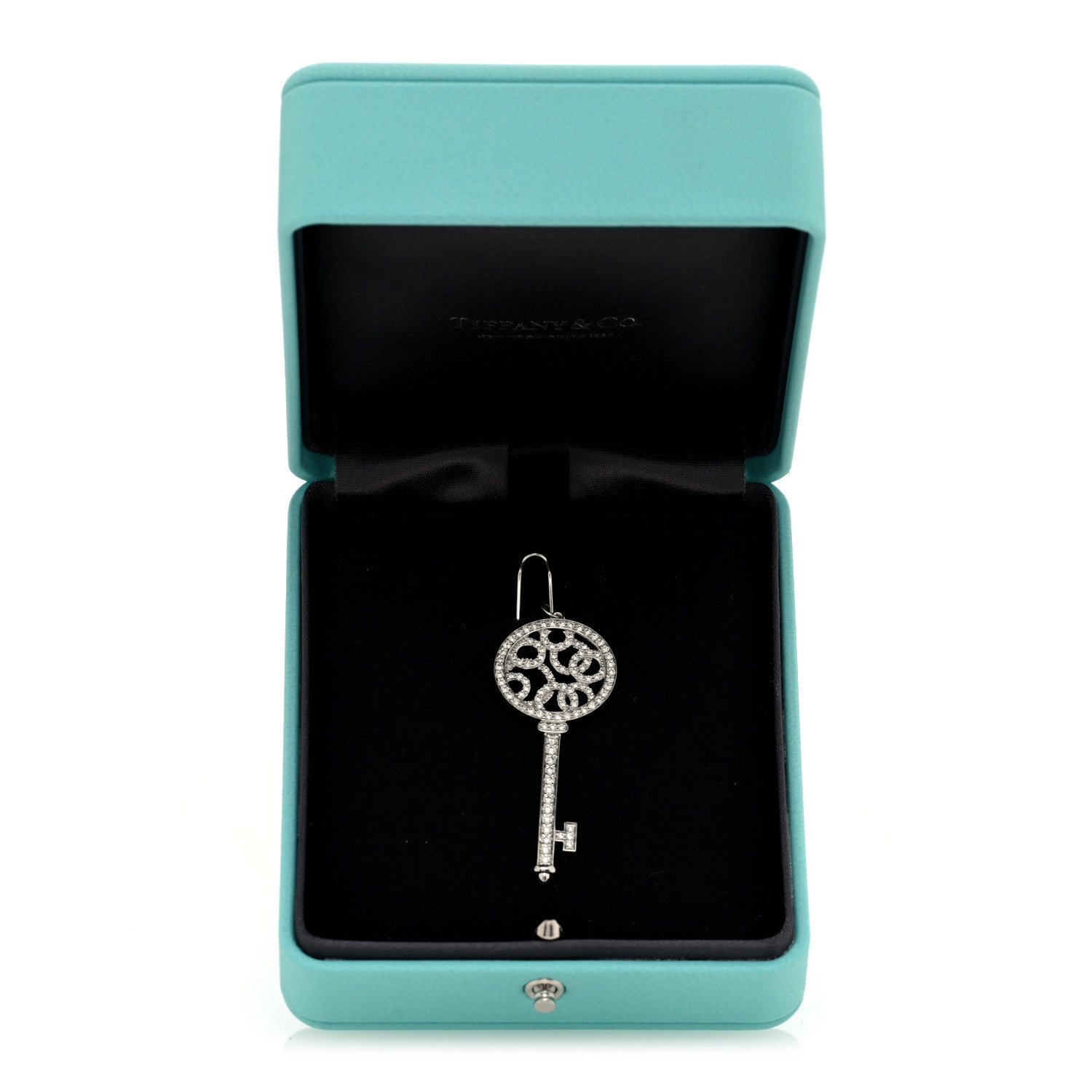 Tiffany Platinum Diamond Bubbles Key Pendant 4 of 4
