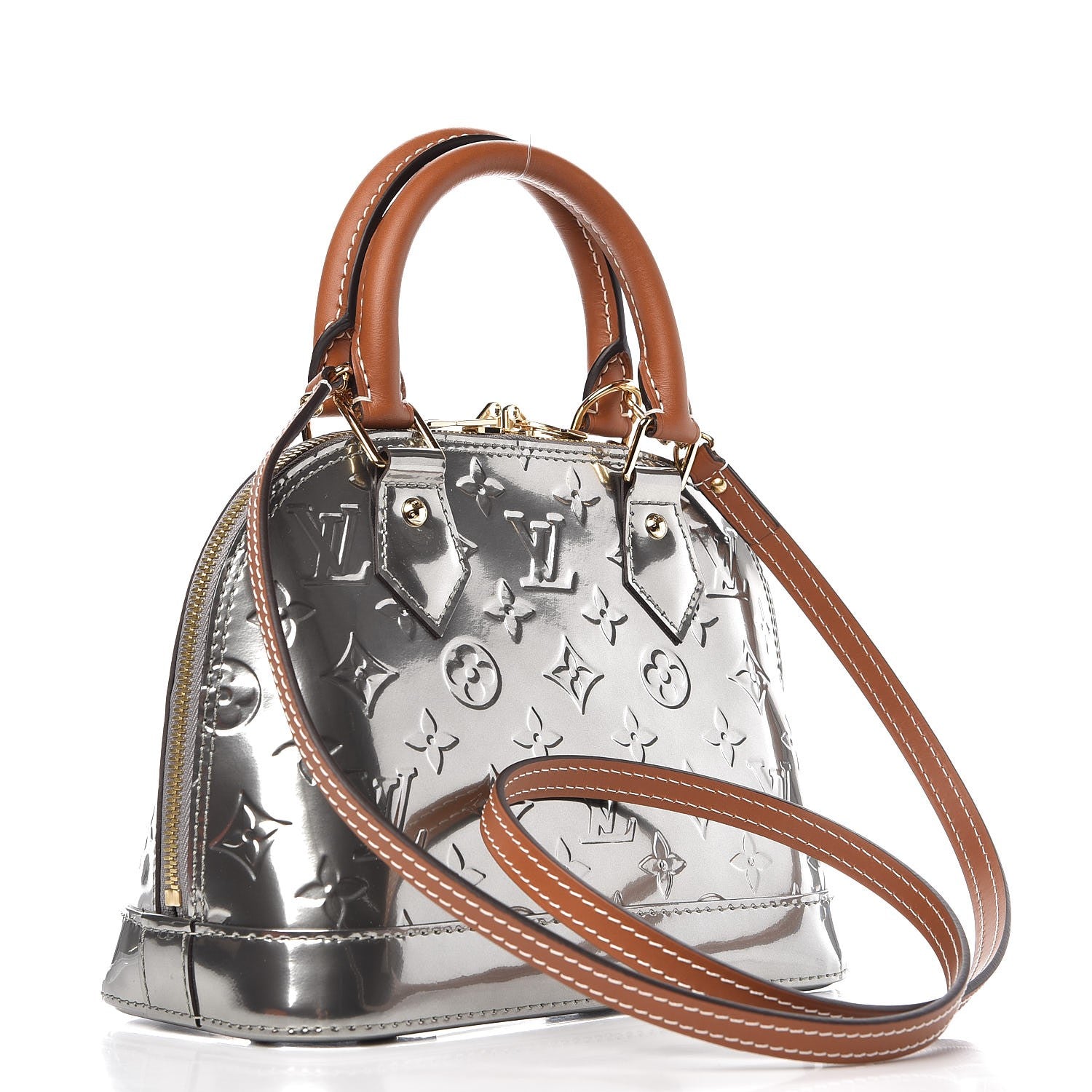 Louis Vuitton Vernis Alma BB Gris Metal 4 of 8
