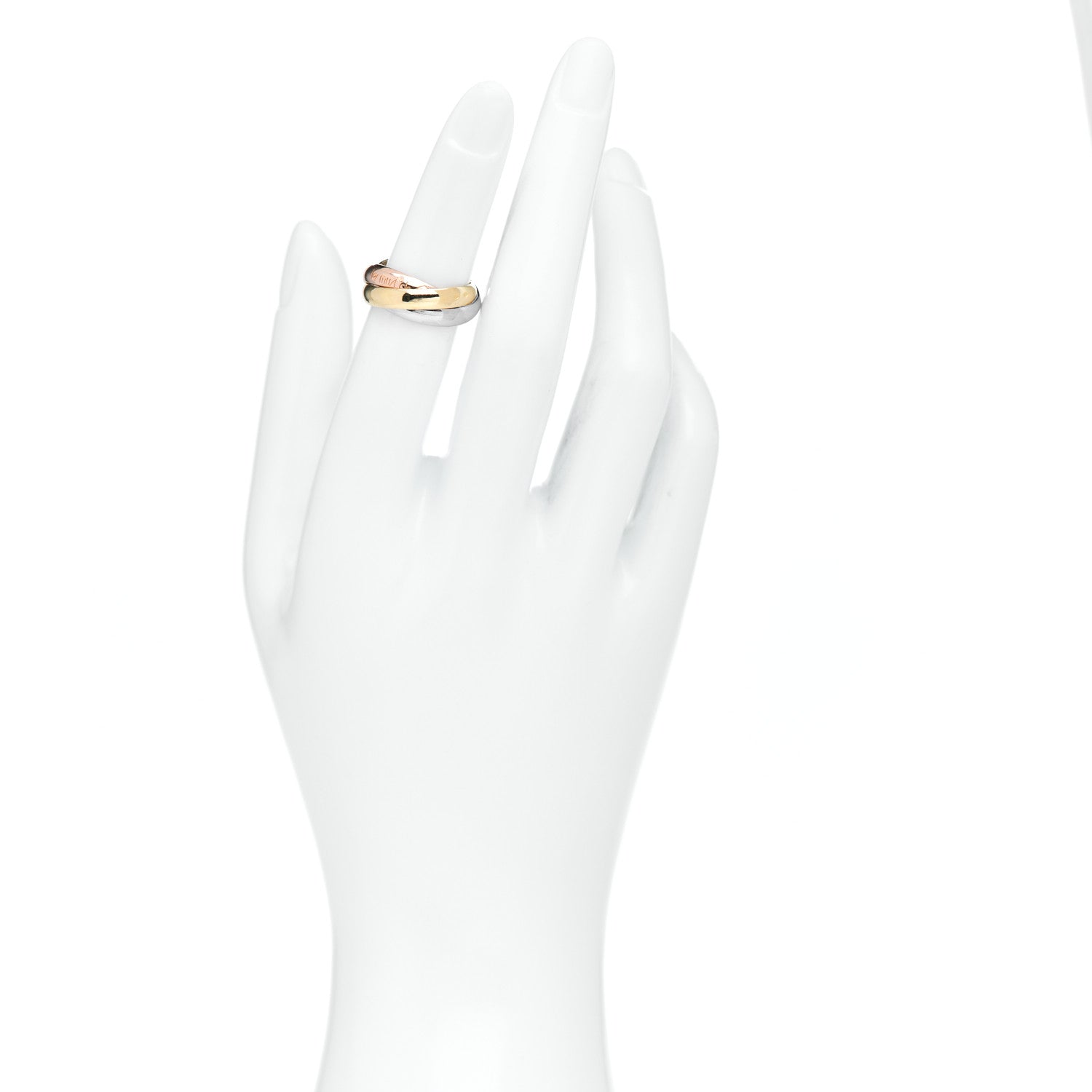 Cartier 18K Pink Yellow White Gold Classic Les Must De Cartier Trinity Ring 49 4.75 2 of 4