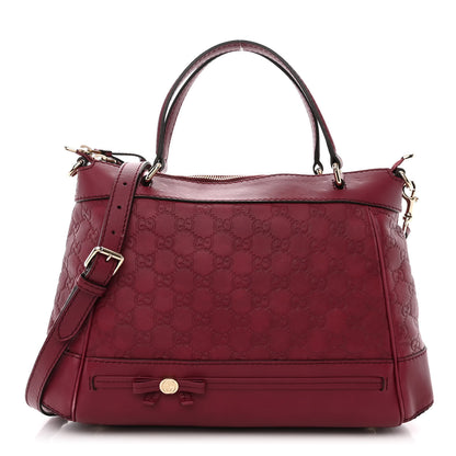 Gucci Guccissima Mayfair Top Handle Satchel Purple 1 of 11