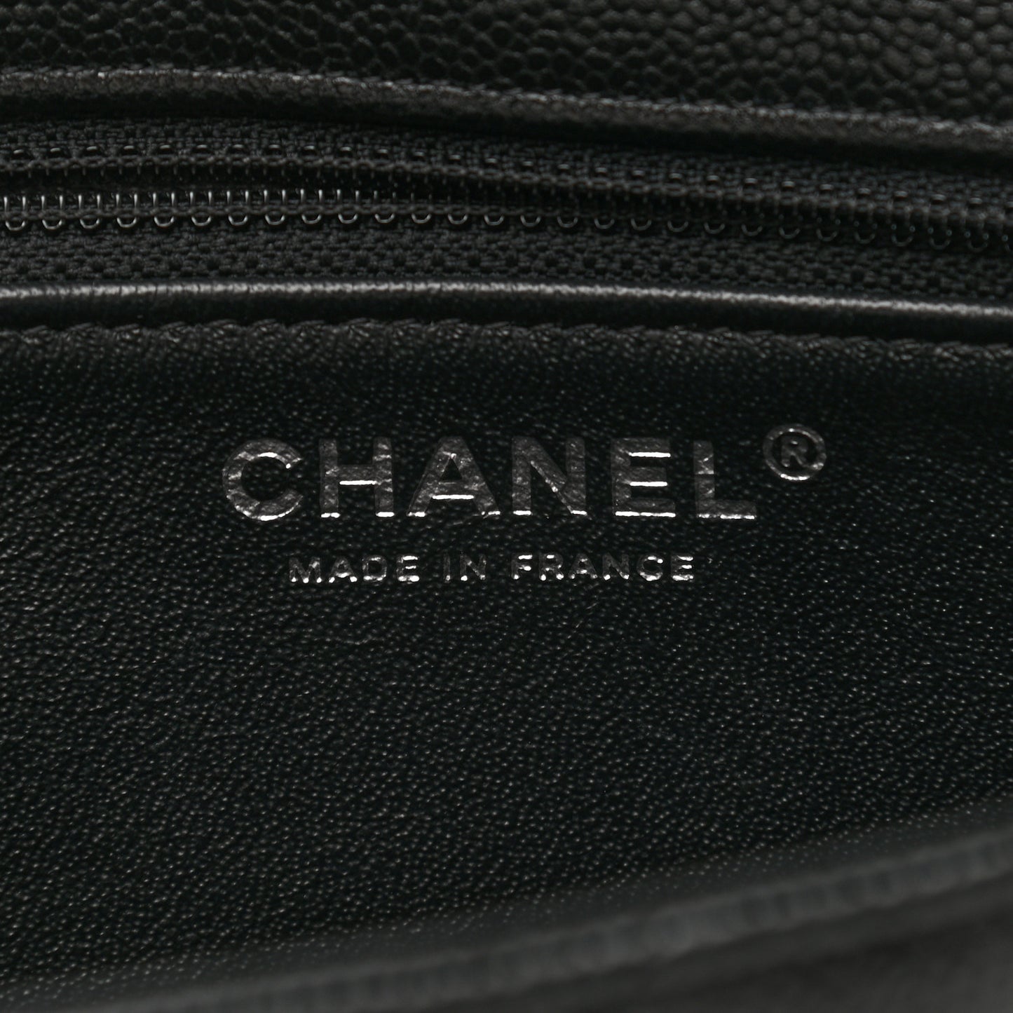 Caviar Quilted Flap Clutch Black