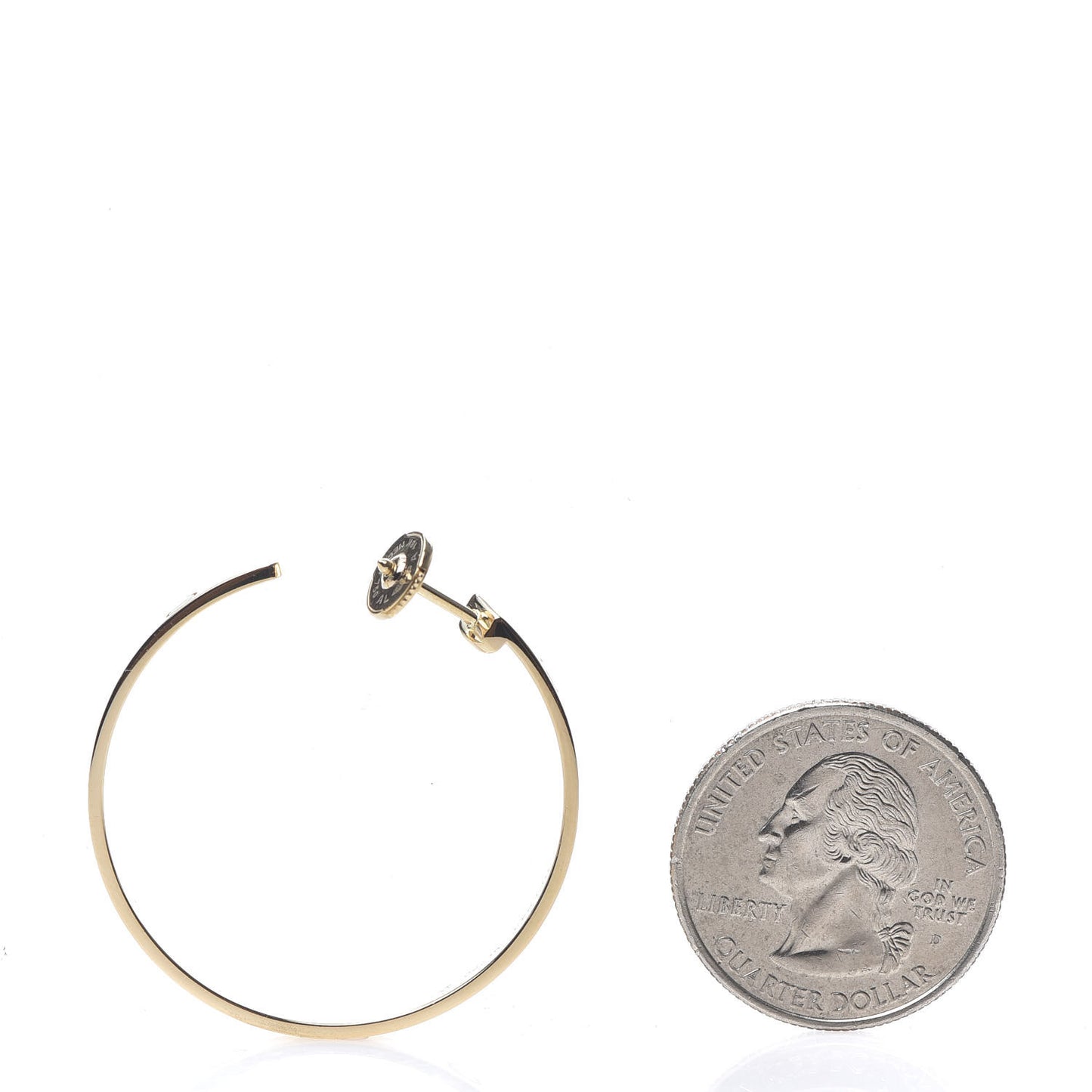 18K Yellow Gold Large LOVE Hoop Earrings