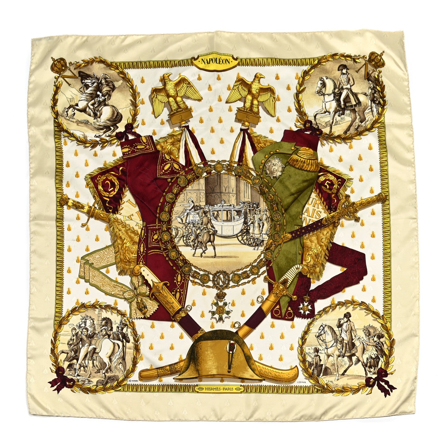 Hermes Silk Napoleon Scarf 90 1 of 8