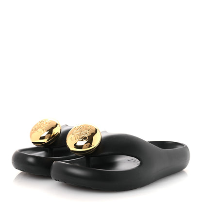 Loewe Foam Rubber Paula's Ibiza Pebble Toe Post Sandals 37 Black 4 of 11