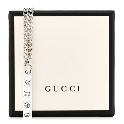 Gucci Sterling Silver Gucci Ghost Bar Pendant Necklace 5 of 5