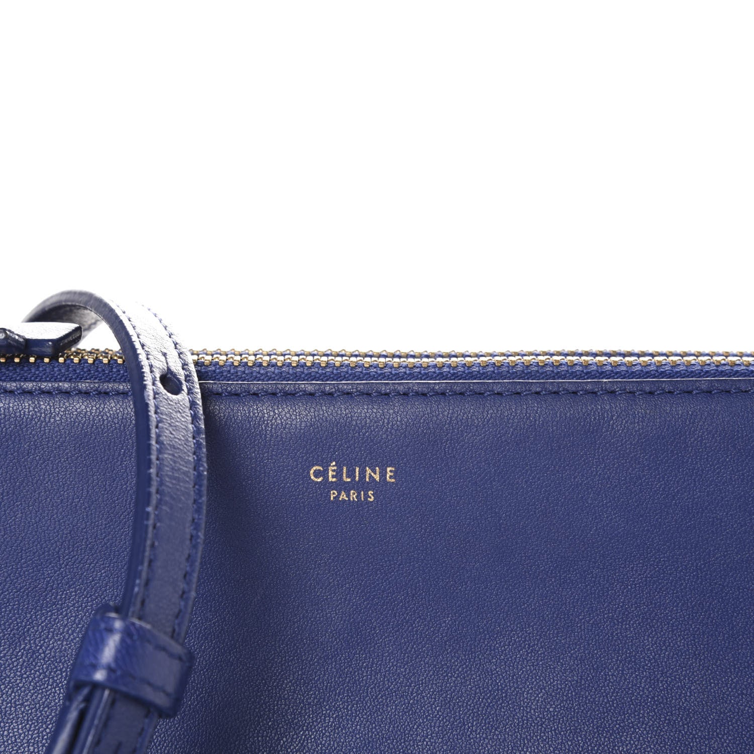 Celine Lambskin Small Trio Crossbody Bag Indigo 9 of 9