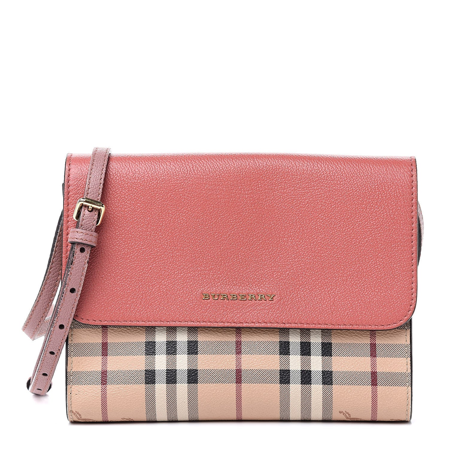 Burberry Derby Calfskin Haymarket Check Small Loxley Crossbody Cinnamon Red Multicolor 1 of 15