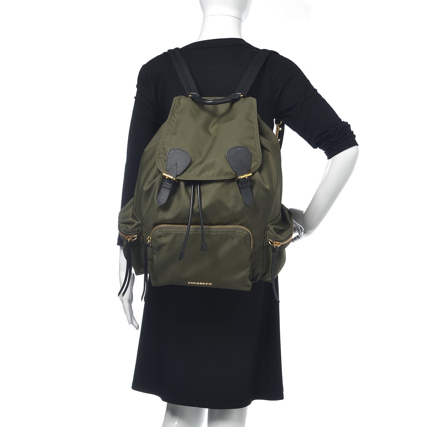 Nylon Large Rucksack Backpack Canvas Green