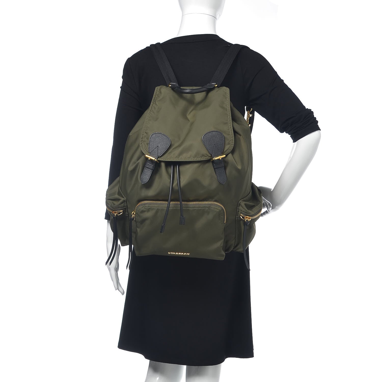 Burberry Nylon Large Rucksack Backpack Canvas Green 2 of 13