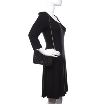 Chanel Lambskin Quilted Small Single Flap Bag Black 2 of 12