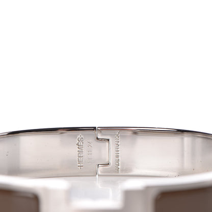 Hermes Enamel Narrow Clic Clac HH Bracelet GM Cachou 4 of 4