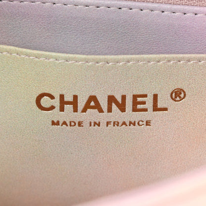 Chanel Lambskin Quilted Ombre Mini Top Handle Rectangular Flap Pink Multicolor 6 of 10