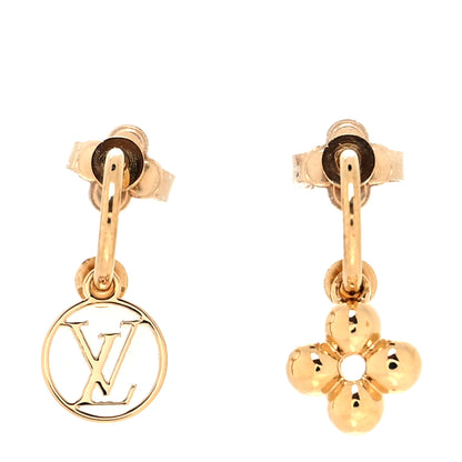 Louis Vuitton Brass Blooming Earrings Gold 1 of 3