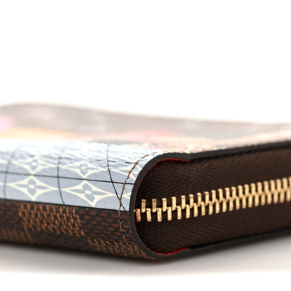 Louis Vuitton Damier Ebene 2021 Christmas Animation London Zippy Coin Purse Red 8 of 9