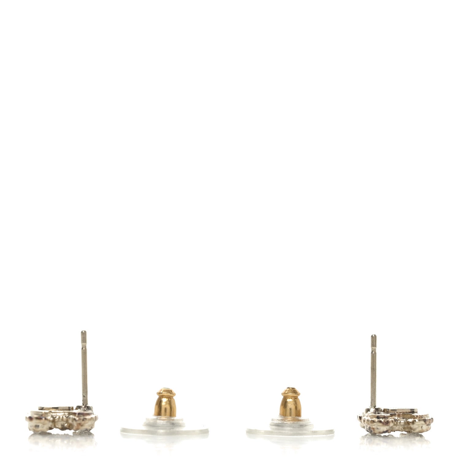 Chanel Crystal CC Earrings Gold 3 of 4