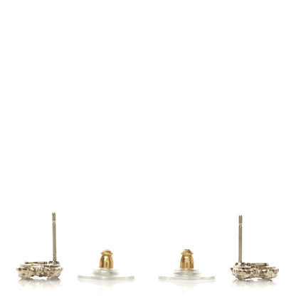 Chanel Crystal CC Earrings Gold 3 of 4