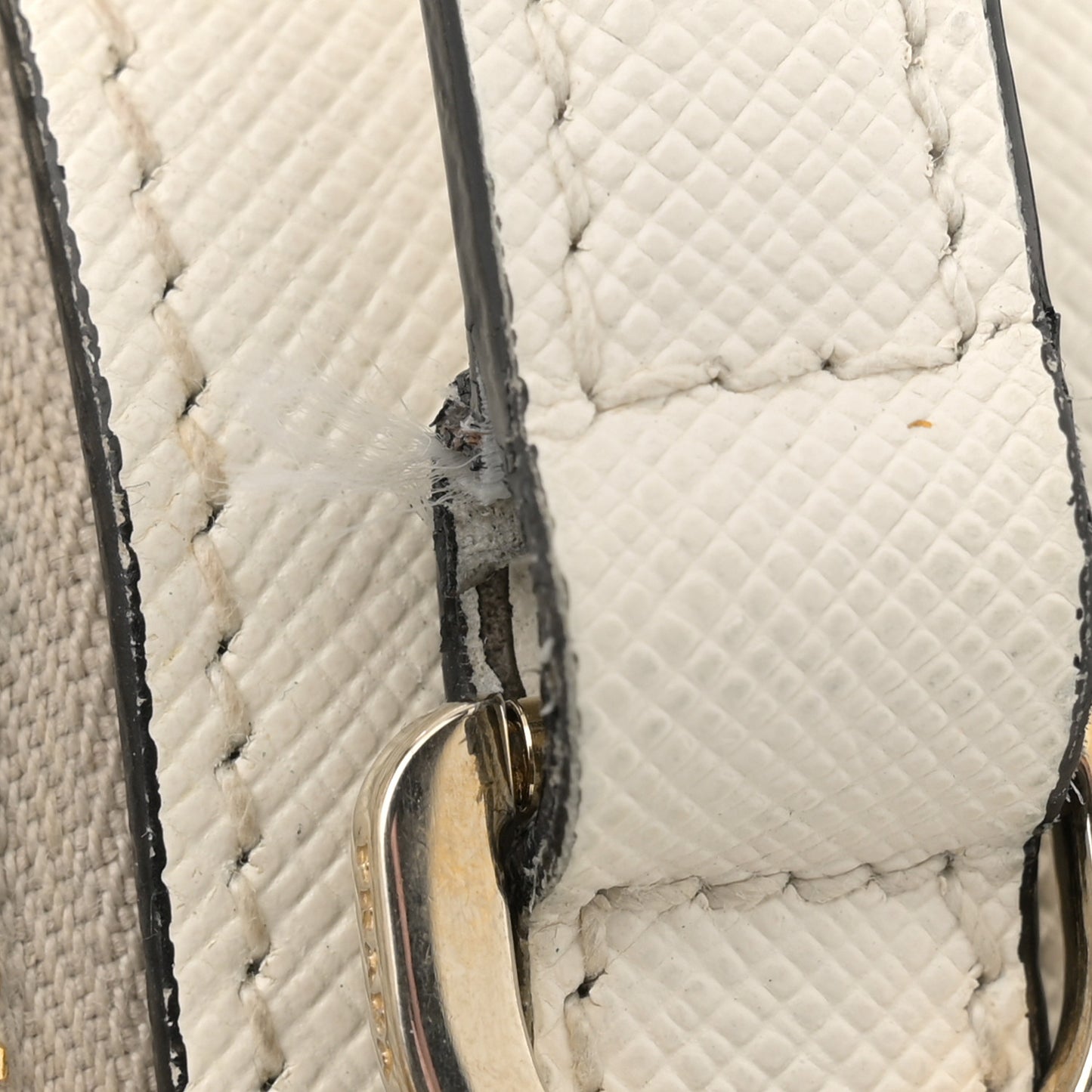 Saffiano Lux Odette Crossbody White