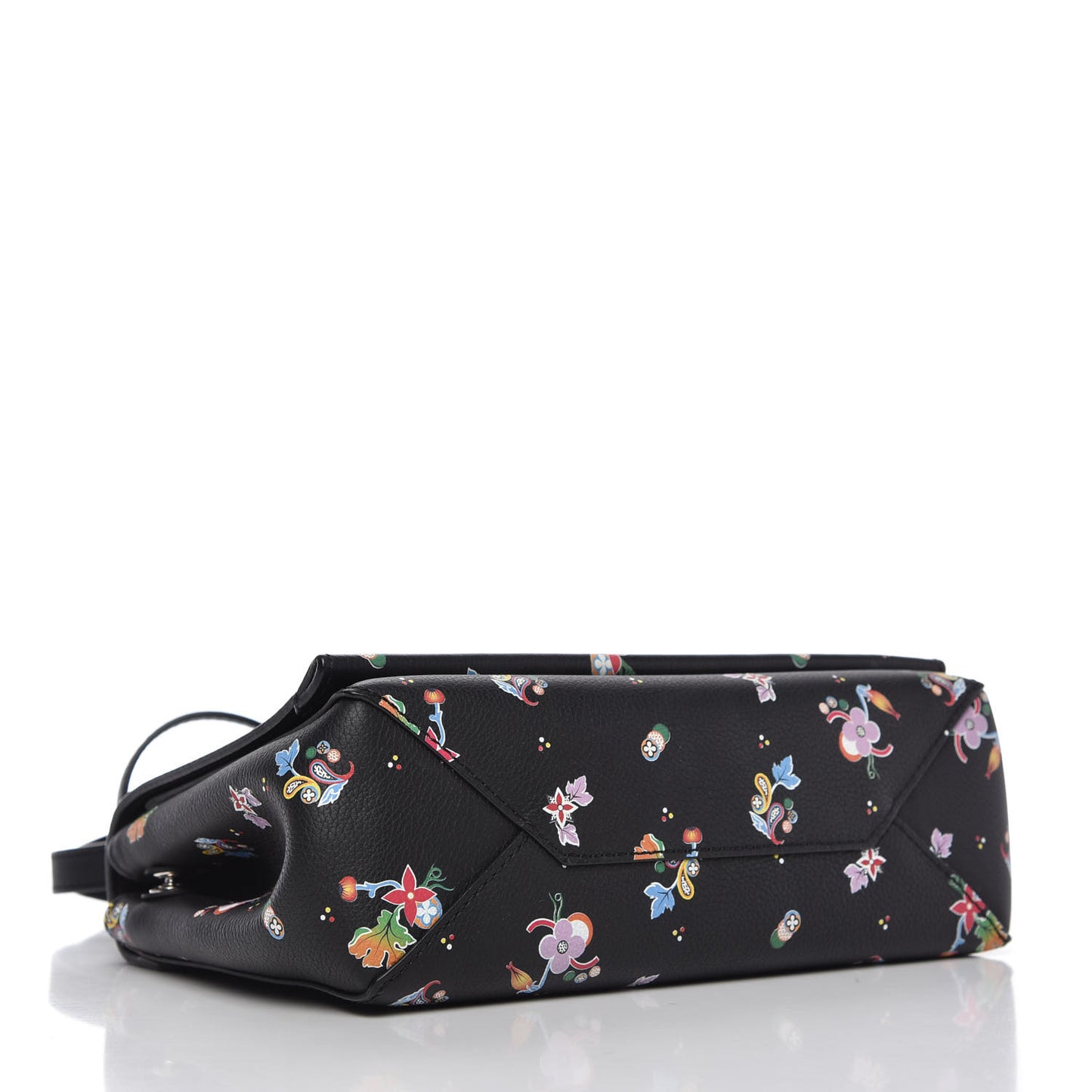 Soft Calfskin Lockme II Floral Chain Bag BB Black