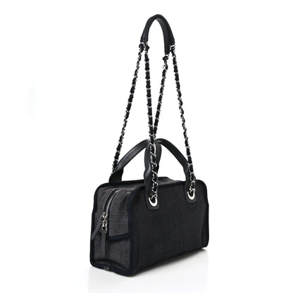 Chanel Denim Deauville Bowling Bag Dark Blue 2 of 8