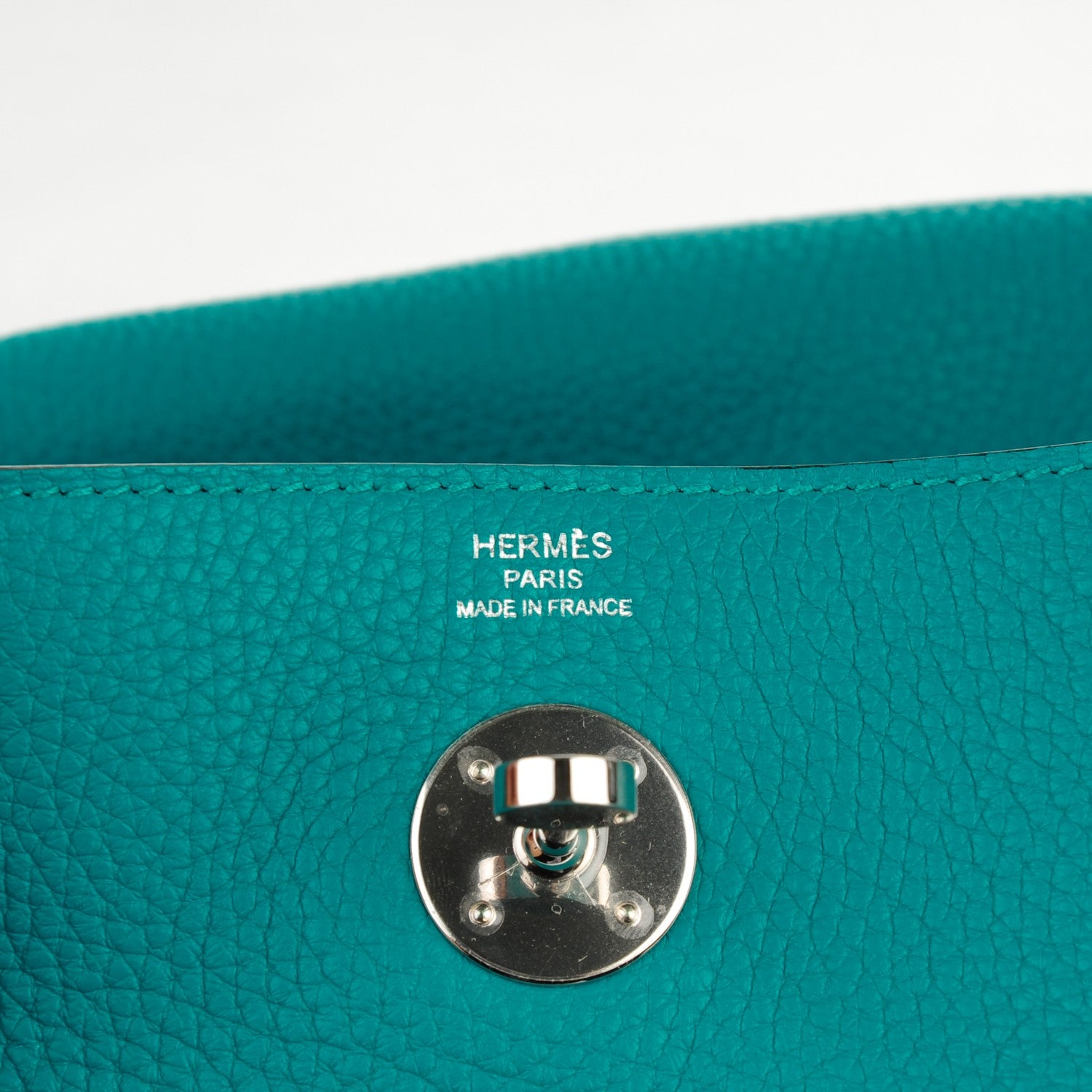 Hermes Taurillon Clemence Lindy 26 Bleu Paon 6 of 7