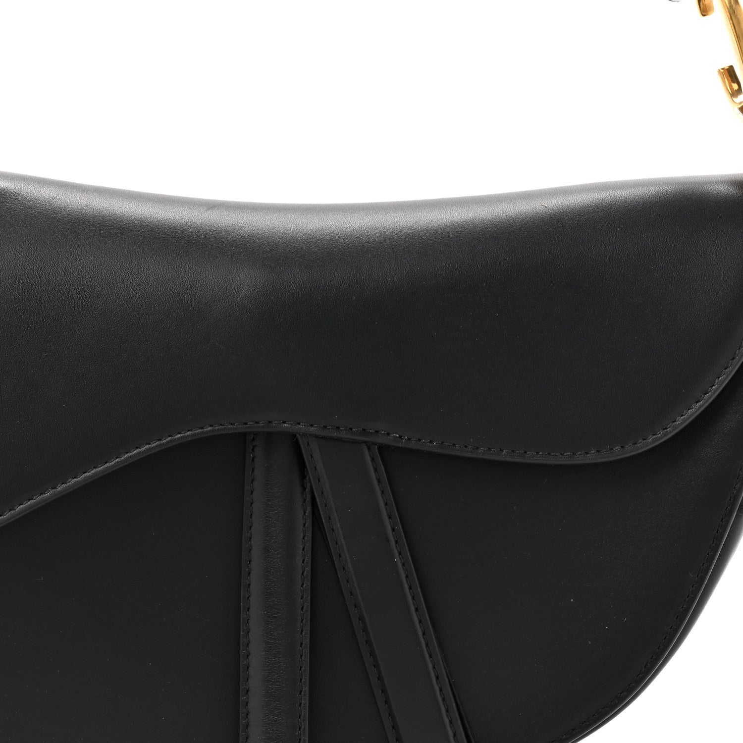 Christian Dior Calfskin Saddle Bag Black 8 of 11