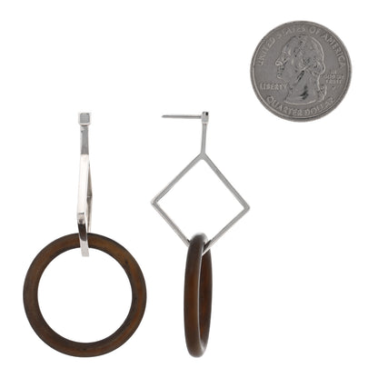 Hermes Sterling Silver Buffalo Horn Earrings 2 of 5