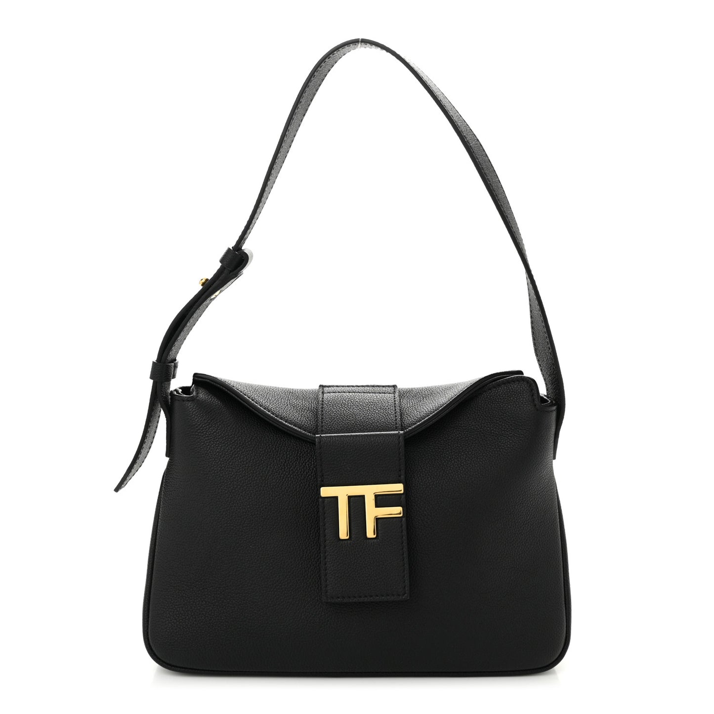 Grained Calfskin Mini TF Hobo Black