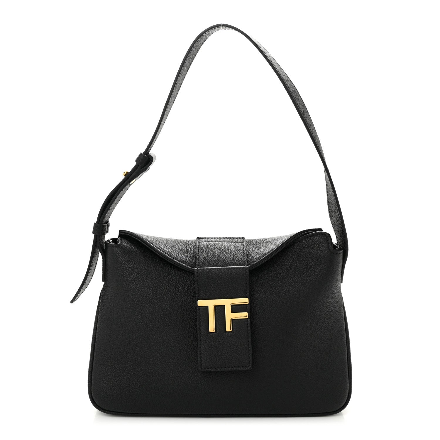 Tom Ford Grained Calfskin Mini TF Hobo Black 1 of 10