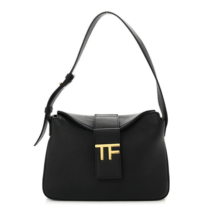 Tom Ford Grained Calfskin Mini TF Hobo Black 1 of 10