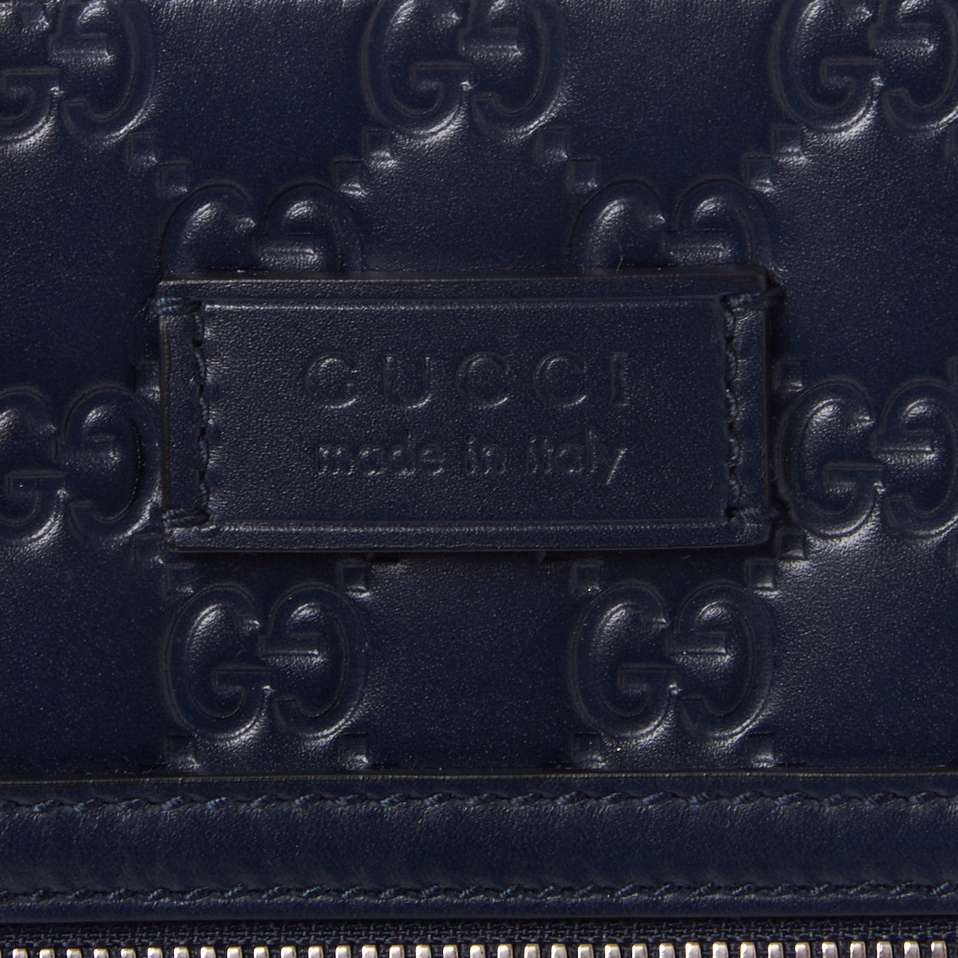 Guccissima Signature Medium Flat Messenger Bag Blue