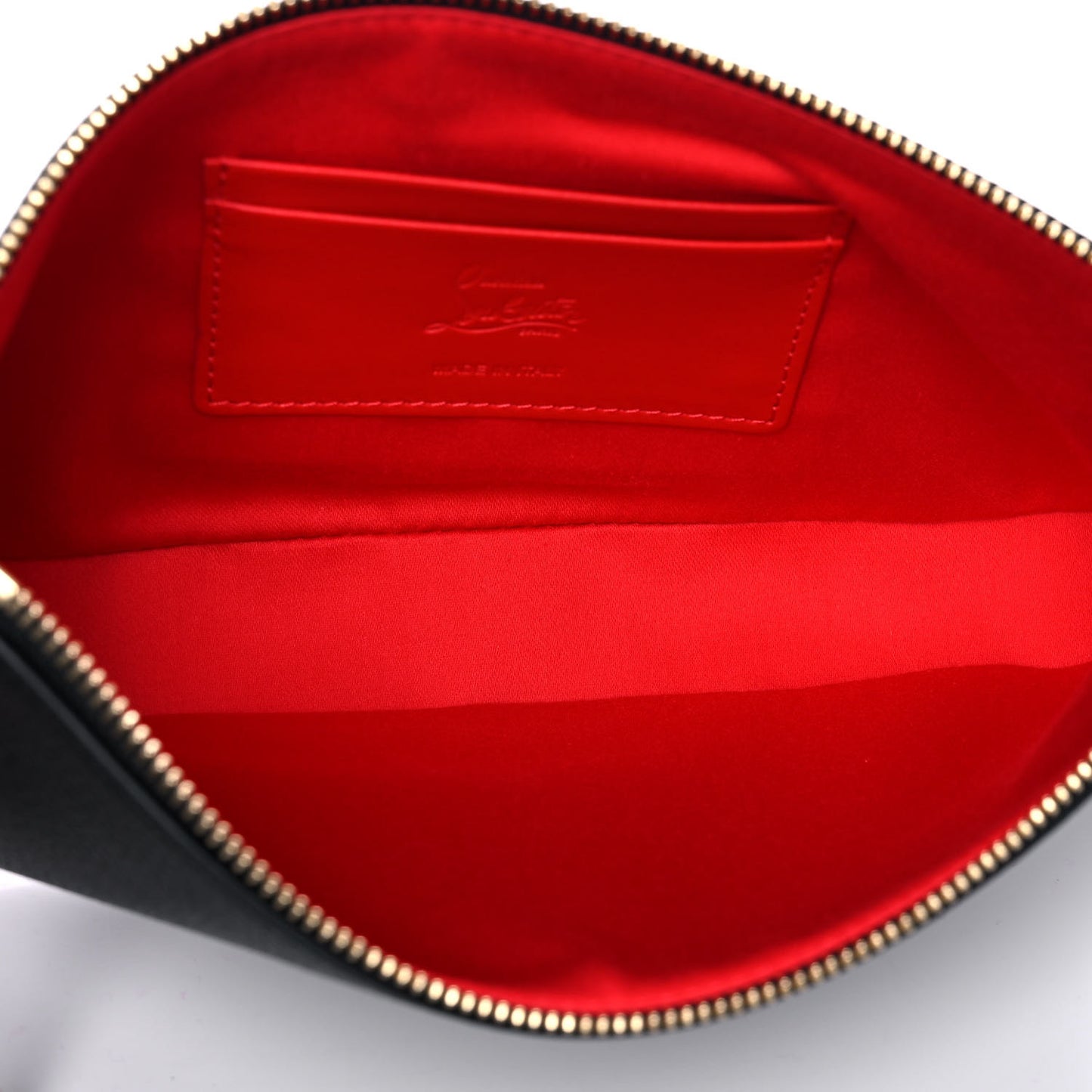 Calfskin Loubila Chain Clutch Black