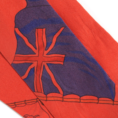 Hermes Silk Pavois Twilly Red 5 of 5