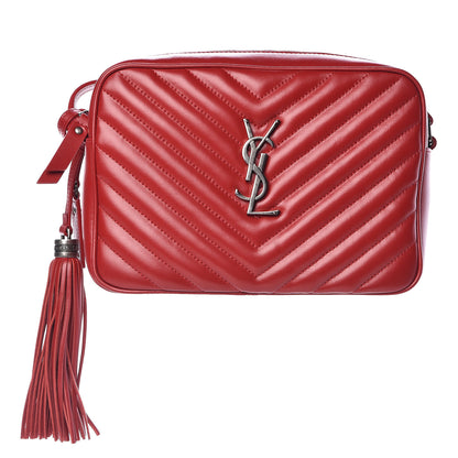 Saint Laurent Calfskin Matelasse Monogram Lou Camera Bag Rouge Eros 1 of 10