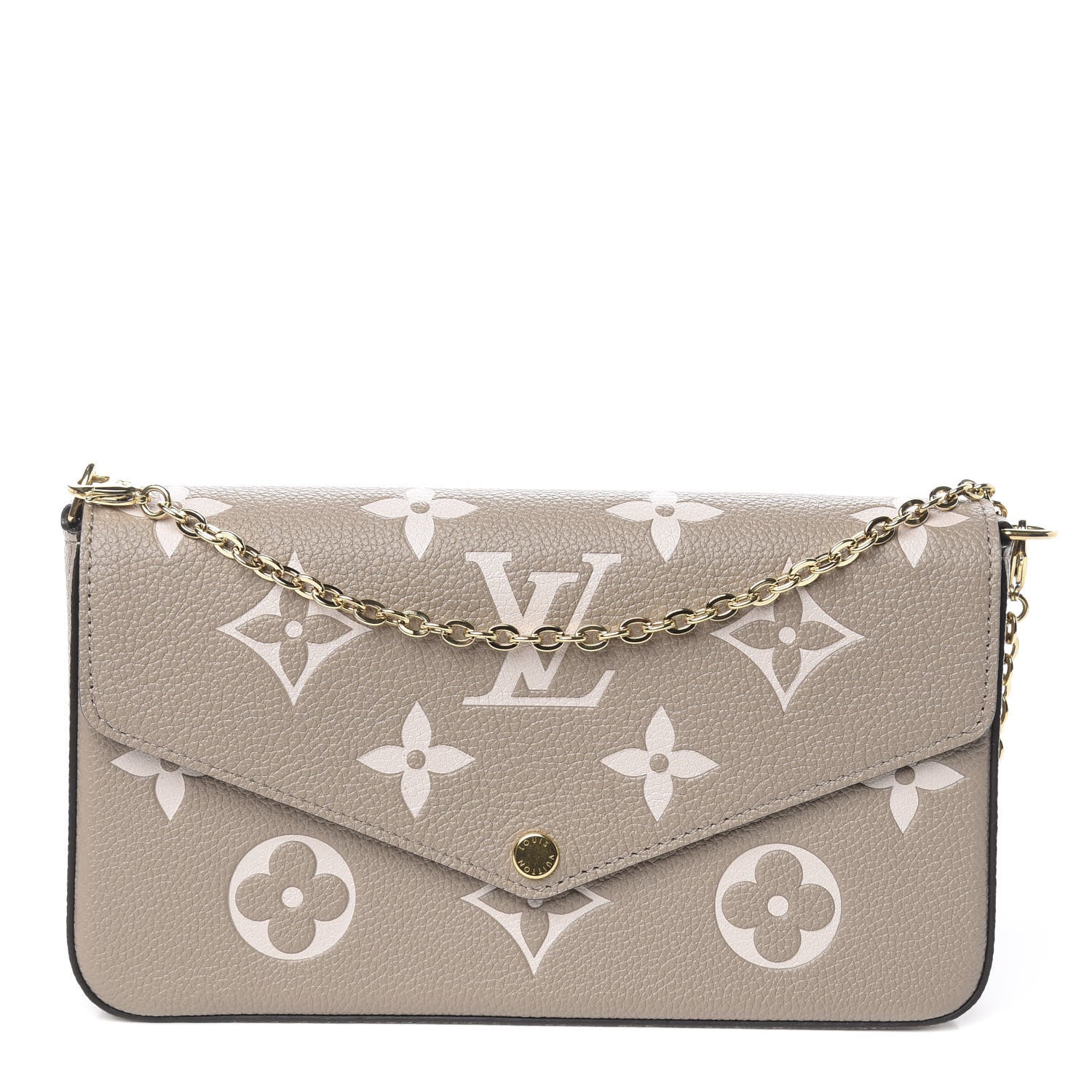 Louis Vuitton Empreinte Monogram Giant Felicie Pochette Tourterelle Creme 1 of 14
