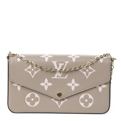 Louis Vuitton Empreinte Monogram Giant Felicie Pochette Tourterelle Creme 1 of 14
