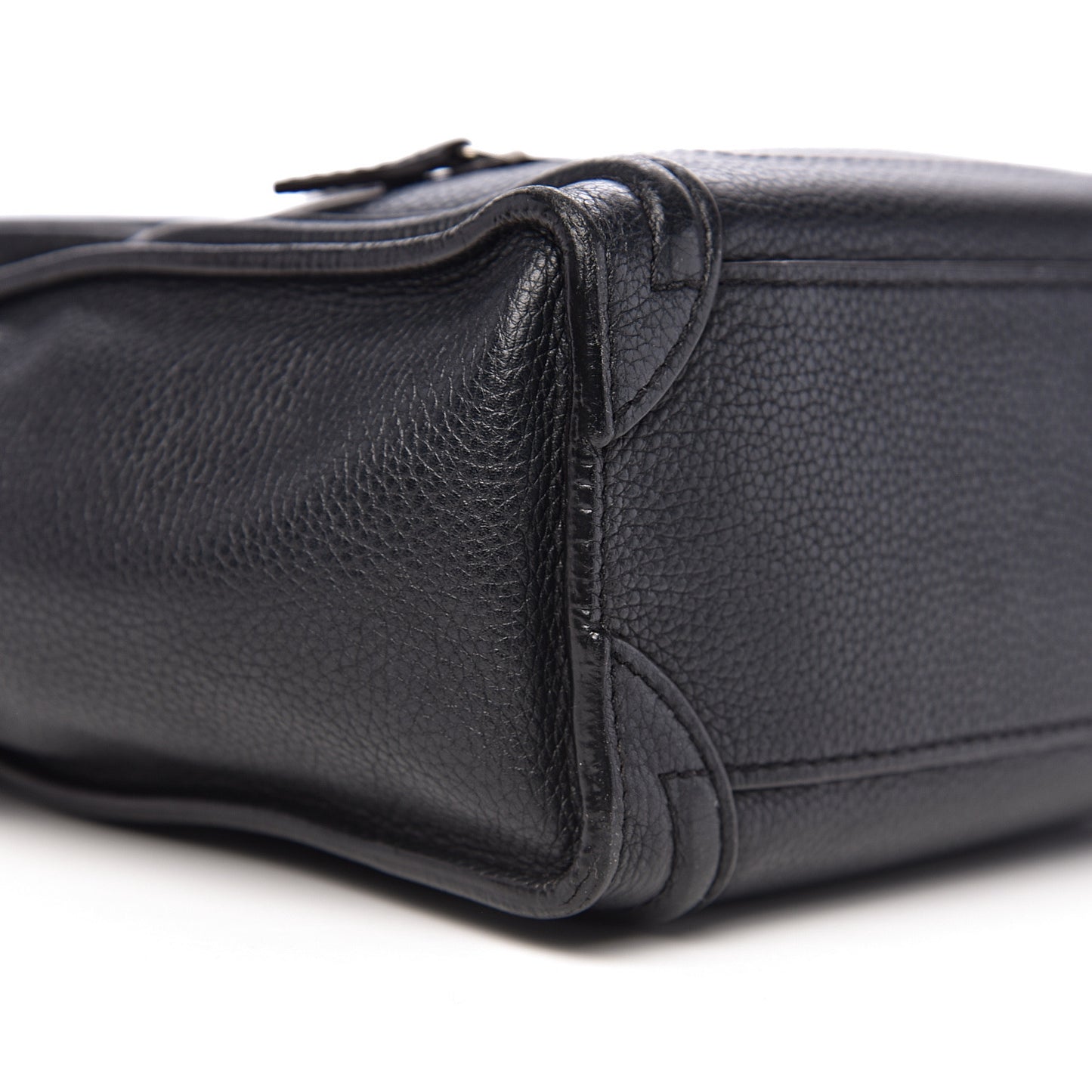 Drummed Calfskin Nano Luggage Black