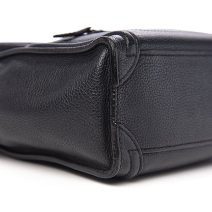 Celine Drummed Calfskin Nano Luggage Black 7 of 9