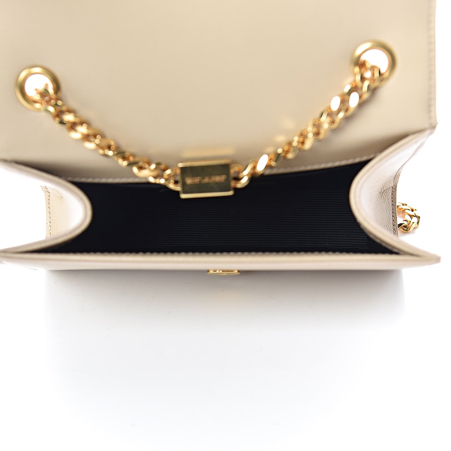 Saint Laurent Grain De Poudre Small Monogram Kate Satchel Nude Powder 5 of 14