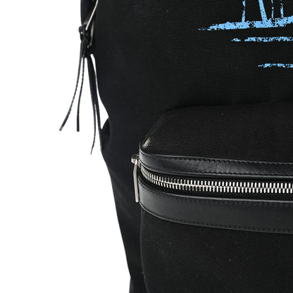 Saint Laurent Nylon Waiting For Sunset City Backpack Black 11 of 16
