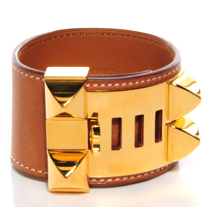 Hermes Barenia Collier De Chien CDC S Bracelet Fauve 3 of 7