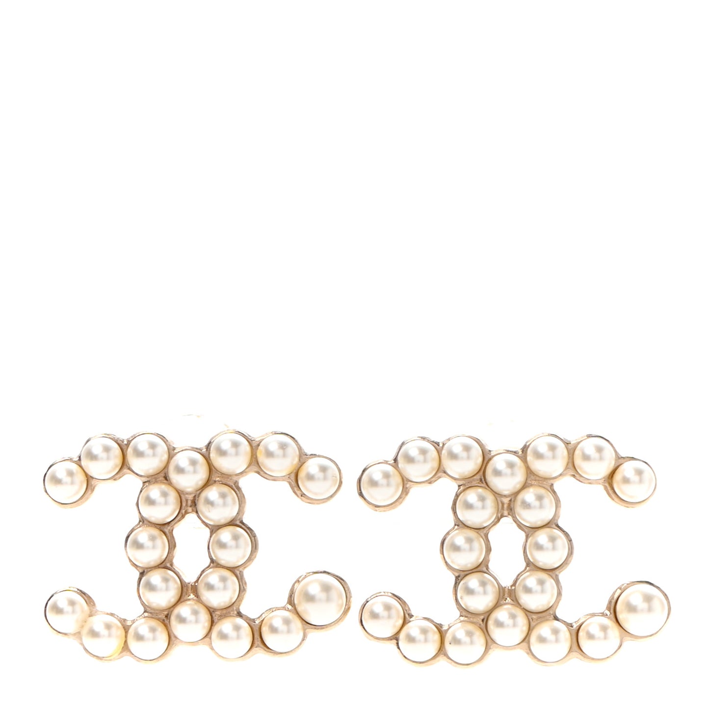 Pearl CC Earrings Gold