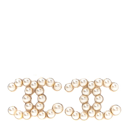 Chanel Pearl CC Earrings Gold 1 of 4