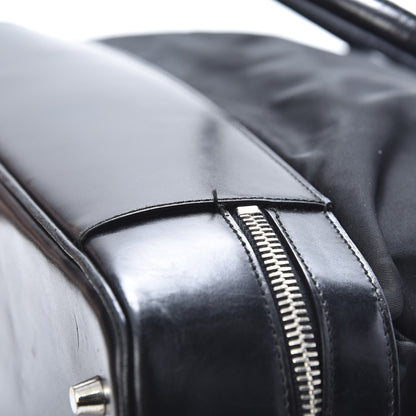 Prada Tessuto Nylon Soft Calf Zip Around Satchel Black 16 of 22