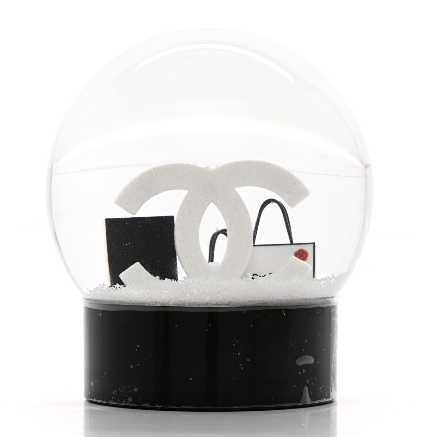 Chanel Glass CC Shopping Bag Snow Globe 4 of 8
